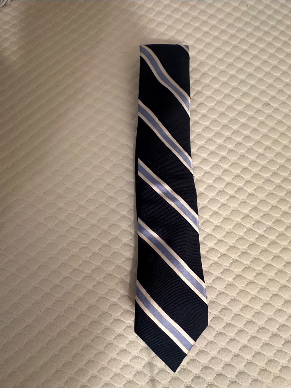 Classic Silk  Navy Blue Stripe Men's Tie Tommy Hilfiger
